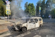 Сгорел в машине
