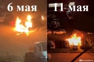 На Новороссийской горят авто