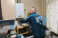 Затопили водой газопровод