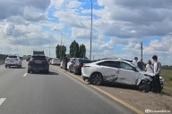 Протаранил очередь за бензином