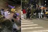Автомобиль столкнулся с курьером