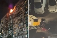 Сильный пожар в ЖК «Параллели»