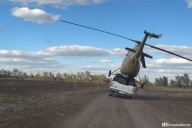Вертолёт упал с крыши лимузина