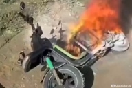 Вспыхнул электровелосипед